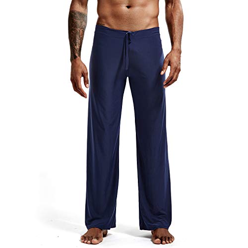 41-BqEtxngL.SL1500 Lu's Chic Men's Loose Sleep Pants Long Loungewear