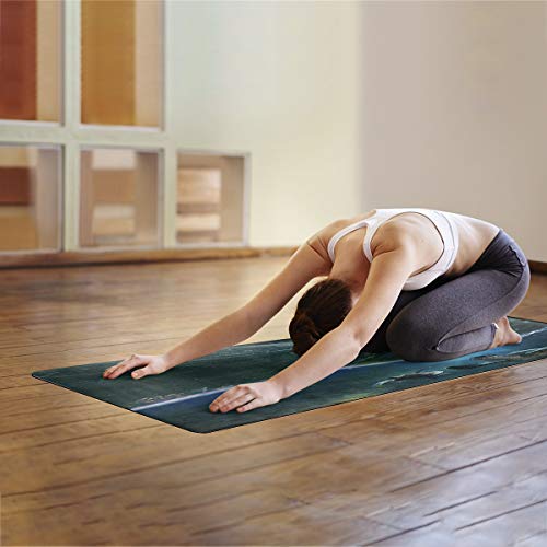 Non-Slip Hot Yoga Mat - Forest Sea Limpid Wave