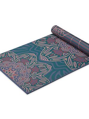 Gaiam Yoga Mat Premium Print Reversible Extra Thick Non Slip