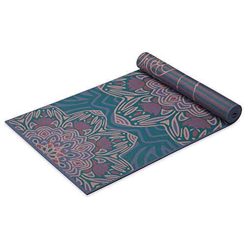 Gaiam Yoga Mat Premium Print Reversible Extra Thick Non Slip