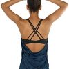 Strappy Athletic Yoga Tops, Exercise Running Gym Shirts