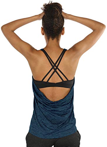 Strappy Athletic Yoga Tops, Exercise Running Gym Shirts
