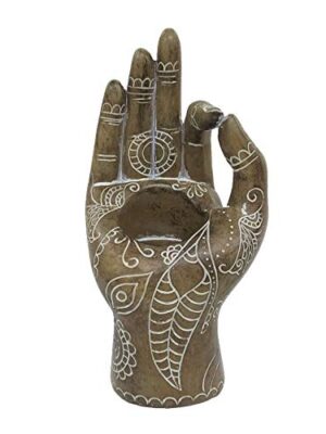 FLJZCZM Buddha Yoga Candle Holder Mudra Hand Tabletop