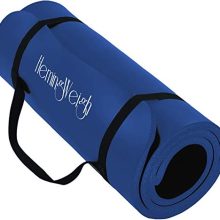 Yoga Mat with Carrying Strap for Exercise, Yoga and Pilates