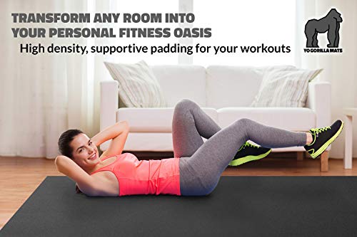 Premium Extra Thick Large Exercise Mat - 7' x 4' x 8mm Ultra Durable