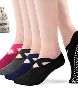 SEVENS Yoga Socks for Women Non Slip Grip Socks