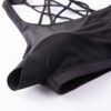 Strappy Sports Bras for Women Cross Back Sexy Padded Yoga Bra