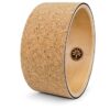 Sustainable Strength: Premium Cork Yoga Wheel - Non-Slip, Tender, Sturdy, Moisture-Resistant with Yoga Wheel Guide Included.