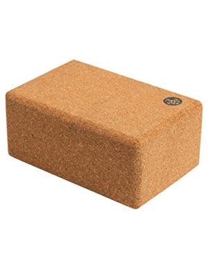 Manduka Cork Yoga Block, Resilient Material, Portable Fit