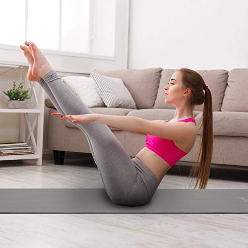 412+E0ltu4L TANPAUL Yoga Mat Premium 1/2-Inch Extra Thick