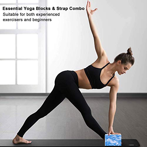 Yoga Journey with ADRIMER Yoga Blocks 2 Pack and Strap - Achieve Stability and Flexibility Anywhere