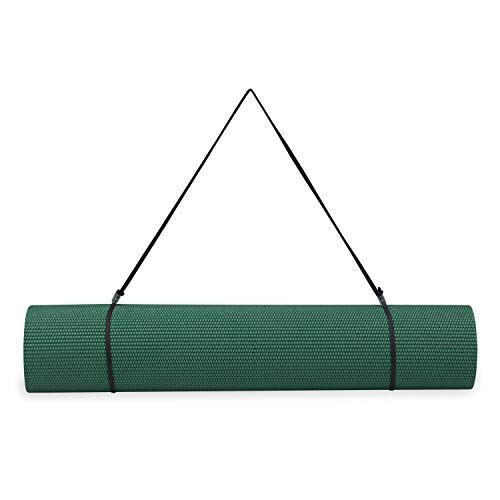 412lA5B8qQL Premium Yoga Mat with Carrier Sling – 1/4 Inch Thick for Ultimate Joint Cushioning and Non-Slip Texture