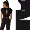 icyzone Open Back Workout Top Shirts