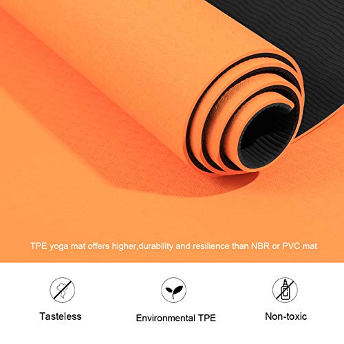 Yoga Mat Non Slip TPE Yoga Mats for Women and Men