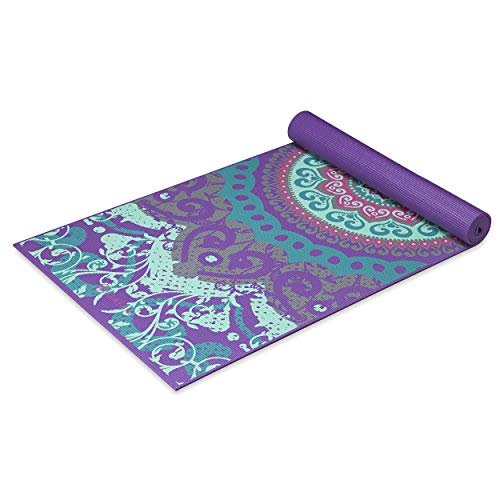Gaiam Yoga Mat Classic Print Non Slip Exercise for All Types of Yoga