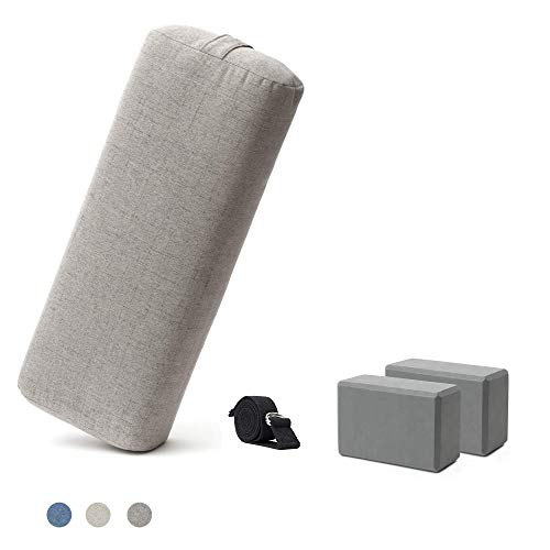 Satya Living Yoga Bolster Set for Restorative Yoga and Meditation
