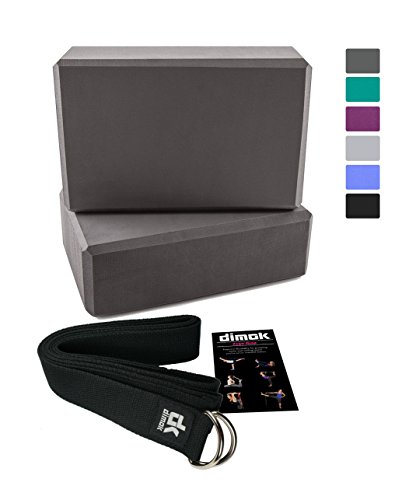 dimok Yoga Blocks and Strap Set - Foam Bricks
