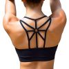 YIANNA Sports Bras for Women Cross Back Padded Sports Bra
