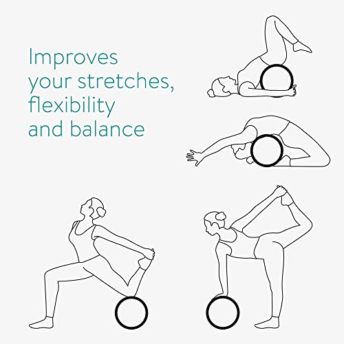 Navaris Cork Yoga Wheel - Prop for Stretching