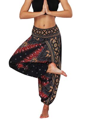 Lu's Chic Women's Harem Yoga Pants Palazzo Baggy