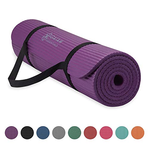 Gaiam Essentials Thick Yoga Mat Fitness, Exercise Mat