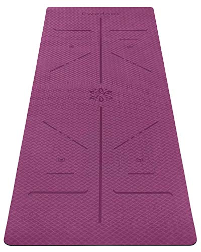 Ewedoos Eco Friendly Yoga Mat with Alignment Lines
