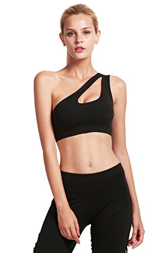 4162VM3peOL RUNNING GIRL One Shoulder Sports Bra Workout