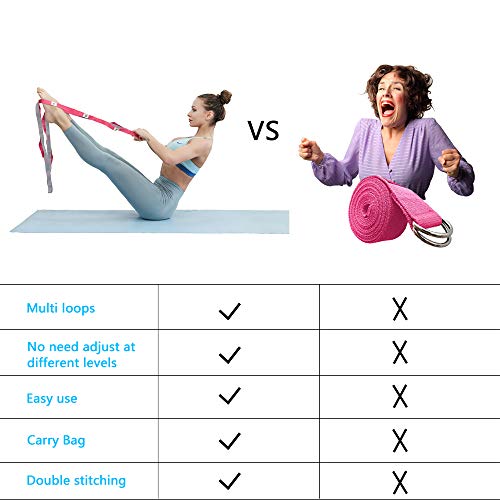 41674YK+W6L KerKoor Yoga Stretch Out Hamstring Strap