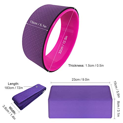 416abRCUsoL Yoga Beginner Set High Density EVA Foam Block and 6 Ft Cotton Stretching Strap