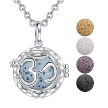 AEONSLOVE Diffuser Necklace, Yoga Om Aromatherapy