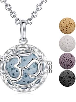 AEONSLOVE Diffuser Necklace, Yoga Om Aromatherapy