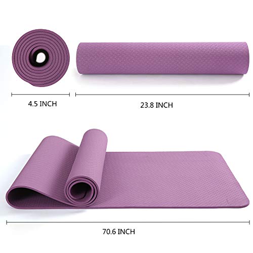 417hYKHJudL BHANU Yoga Mat 1/4in Thick Yoga Mat Soft and Comfortable