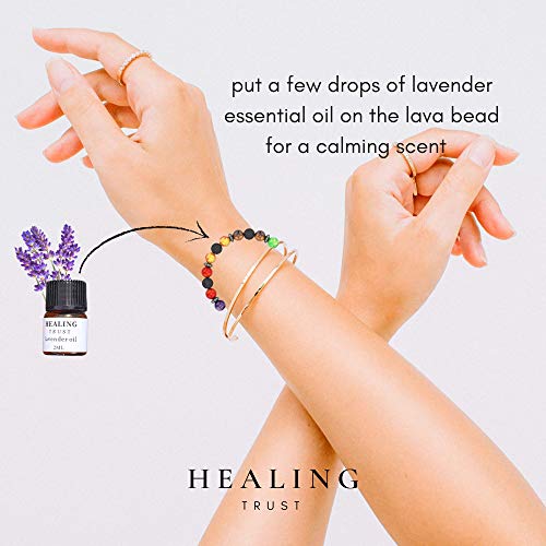 417pWEo-KIL Chakra Lava Rock Aromatherapy Diffuser Bracelet