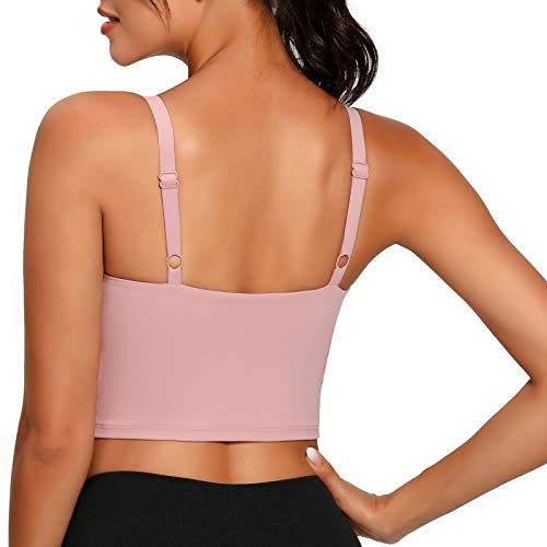 418AeU8zuXL Yoga Adjustable Strap Crop Padded Tank Top Workout