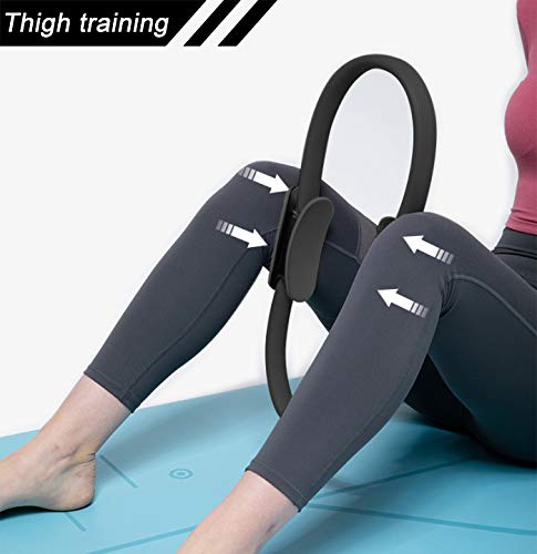 418EPcjgDWL Giant Black Pilates Ring for Full Body Toning and Yoga Fitness