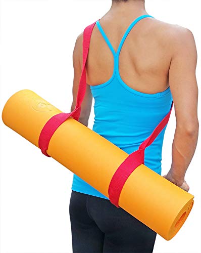 418JX-8jgYL Yoga Mat with Sturdy Cotton Mat Strap Carrier