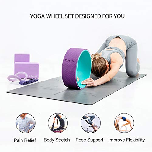 YOGIYA Yoga Wheel + 2 EVA Foam Yoga Blocks
