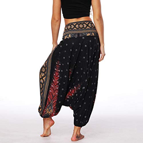 418PdJZ-V6L Lu's Chic Women's Harem Yoga Pants Palazzo Baggy