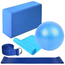 Lixada Yoga Ball Chair 5Pcs Yoga Equipment Set