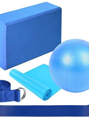 Lixada Yoga Ball Chair 5Pcs Yoga Equipment Set