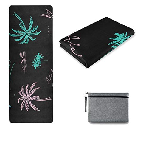 Yoga Mat Fitness Exercise Mat - Island Black Eco Friendly Workout Pad