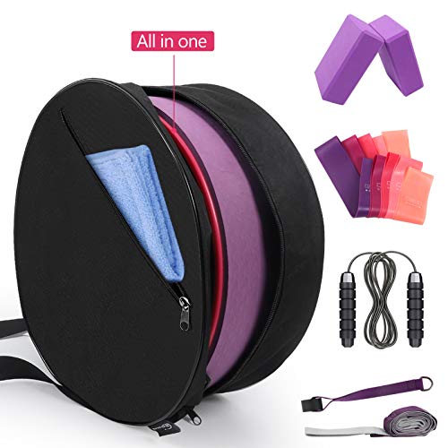 419LuMnFDJL Yoga Wheel Set (11-in-1),Yoga Wheel Back Wheel for Back Pain