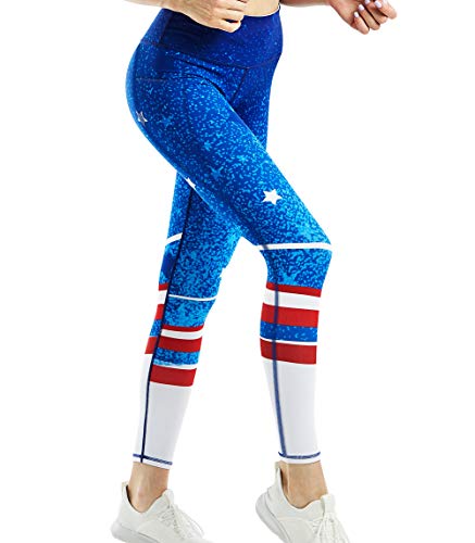 Yoga Pants – Captain America Printed Leggings with Side Pockets for Comfort and Functionality 1 Yoga Pants Captain America Printed Leggings with Side Pockets