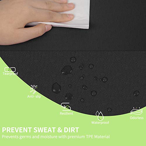 41A-4Nkab3L Yoga, Pilates Exercise Fitness Mat with Carrying Strap
