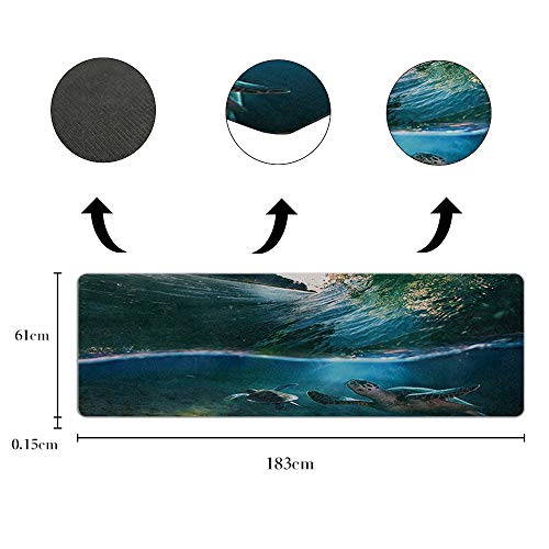Non-Slip Hot Yoga Mat - Forest Sea Limpid Wave
