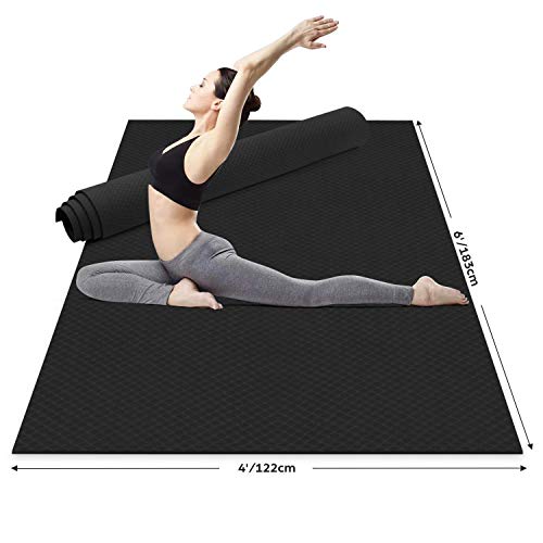 41AE3MwbzBL Large Yoga Mat for Pilates Stretching Home Gym Workout