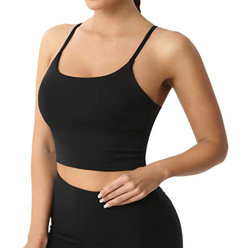 Letsfit Sports Bra for Women, Padded Adjustable Strap