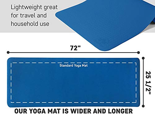 Yoga Set Kit 7-Piece 1 Yoga Mat, Yoga Mat Towel, 2 Yoga Blocks, Yoga Strap, Yoga Hand Towel, FREE Carry Case - Perfect Yoga Gift For Exercises Yogis and Seniors