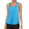 YAnGSale Women Workout Tops Mesh Racerback Tank Yoga Shirts