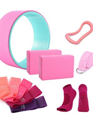 keefee 11 pcs Yoga Starter Sets,Yoga Accessories Kit for Beginners